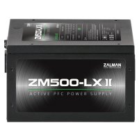 Захранване за настолен компютър Zalman ZM500-LXII ATX Active PFC Power Supply , снимка 2 - Захранвания и кутии - 34499647