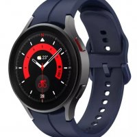Силиконова Каишка (20мм) за Samsung Watch5 Pro | Watch5 | Watch4 | Active2, снимка 3 - Смарт гривни - 38376944