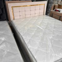 Боксспринг тапицирано легло с матрак и топер с модерен дизайн с място за съхранение , снимка 8 - Спални и легла - 42691029