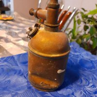Стара масльонка и бензинова лампа, снимка 3 - Антикварни и старинни предмети - 36797365