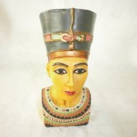 Египетска Статуетка, Бюст на Кралица - Нефертити, снимка 1 - Статуетки - 30975198