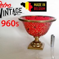 Белгийска стъклена купа фруктиера, снимка 4 - Други ценни предмети - 37381355