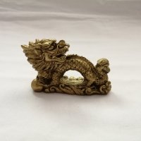 Сувенир малка статуетка китайски дракон в бронзов цвят , снимка 4 - Декорация за дома - 44466472