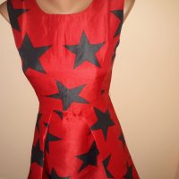 Нова червена рокля със звезди , снимка 3 - Рокли - 29090496