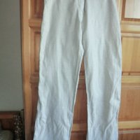 Светъл панталон с блестяща нишка 25%лен, снимка 2 - Панталони - 37036868