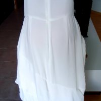 *Бяла рокля с волани., снимка 4 - Рокли - 37784193