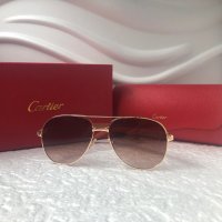 Cartier 2022 мъжки слънчеви очила с кожа, снимка 13 - Слънчеви и диоптрични очила - 37372016