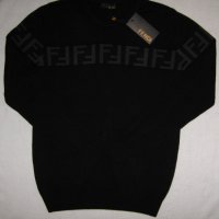 Fendi мъжки пуловер черен размер нов с етикет, снимка 4 - Пуловери - 38581958