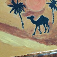  "Пустинен пейзаж" акрил върху дърво, снимка 4 - Картини - 37118457