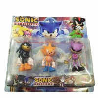 Фигурки Sonic, Пластмасови, 3 броя комплект, Многоцветни, снимка 1 - Фигурки - 38306706