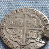Сребърна монета 2 реала 1736г. Филип пети Севиля Испания 13647, снимка 6 - Нумизматика и бонистика - 42891010