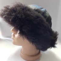 Дамска шапка естествена кожа ,кафява -13, снимка 1 - Шапки - 30925156