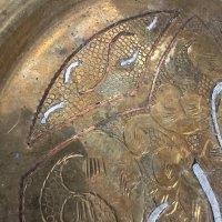 Чиния за стена метал чан Монета картина порцелан количка , снимка 4 - Антикварни и старинни предмети - 42832021