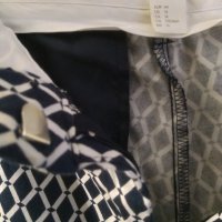Панталон в бяло и тъмно синьо,на ромбоиди, XL, снимка 2 - Панталони - 42526022