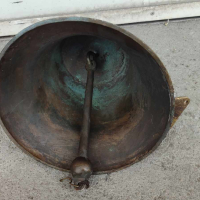 Стара бронзова камбана за врата 1952г, снимка 5 - Антикварни и старинни предмети - 44653843