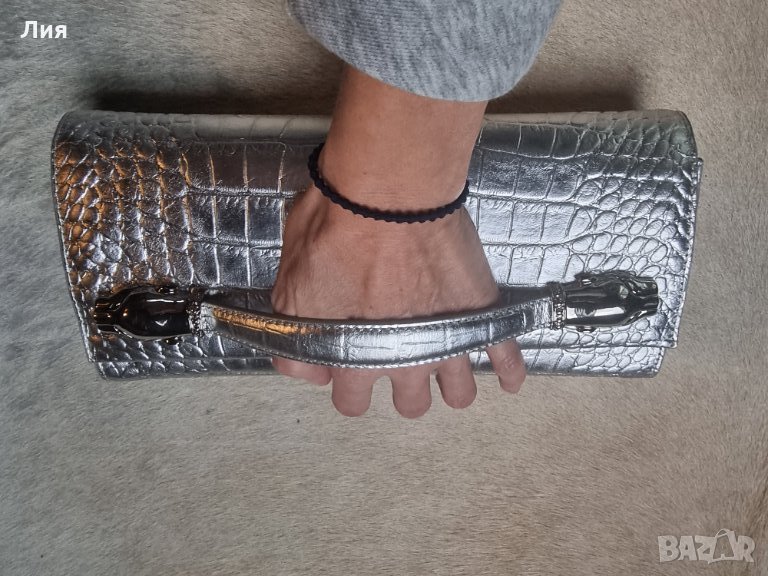 CAVALLI CLASS сребрист клъч, снимка 1