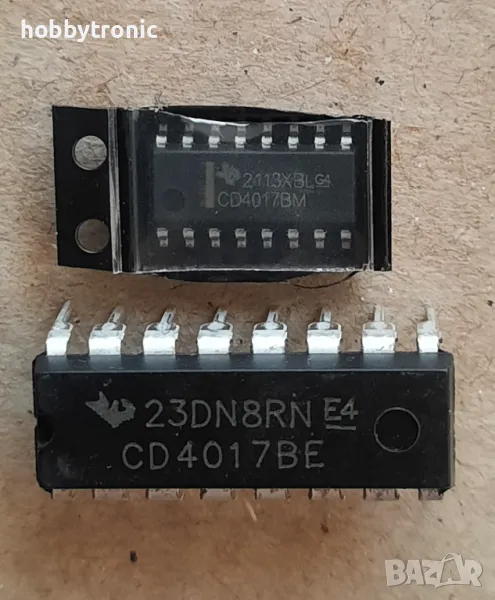 CD4017 синхронен десетичен брояч с дешифратор DIP16, SO16, снимка 1