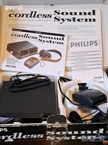 безжични инфрачервени стерео слушалки Philips  1/1, снимка 1