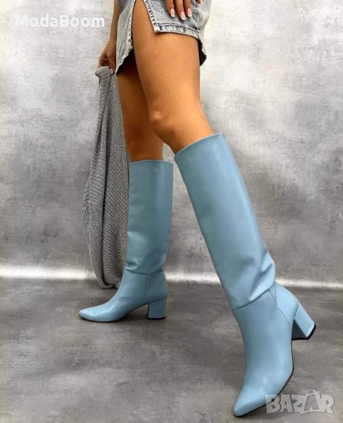 Кожени ботуши на ток , снимка 1