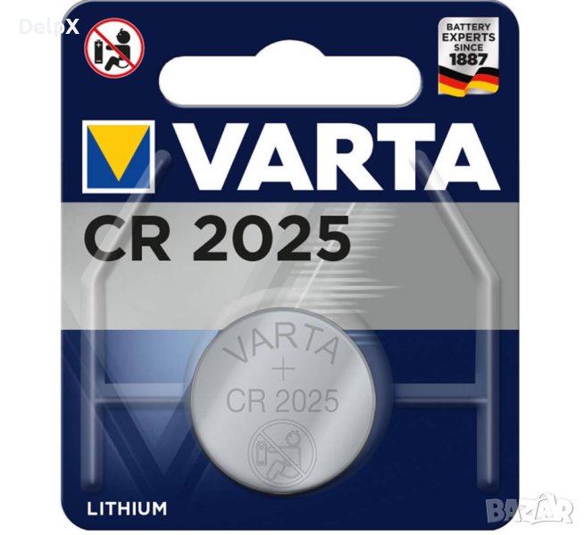 Литиева, плоска батерия VARTA, 3VDC, CR2025, DL2025, снимка 1