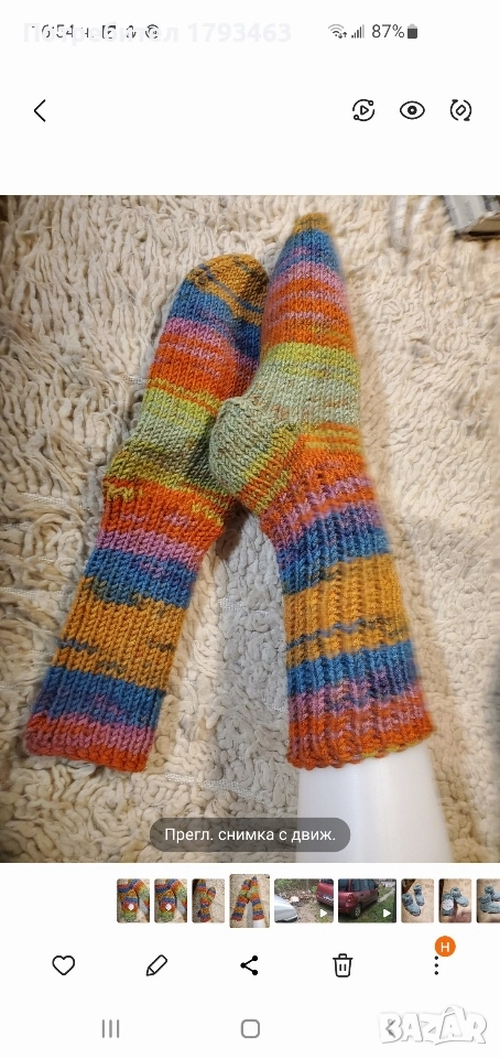 Ръчно плетени дамски  чорапи' размер 38, снимка 1