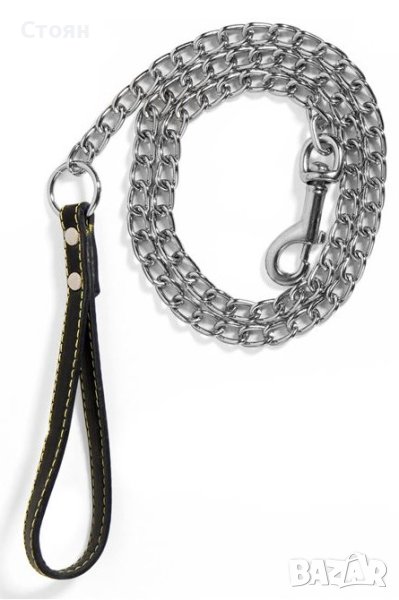 Кучешка верига Chrome 120x3 - черен, снимка 1