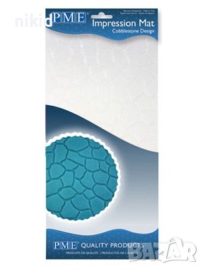 Плочки камъни мозайка текстура релеф релефно платно пластмасов стенсил отпечатък фондан, снимка 1