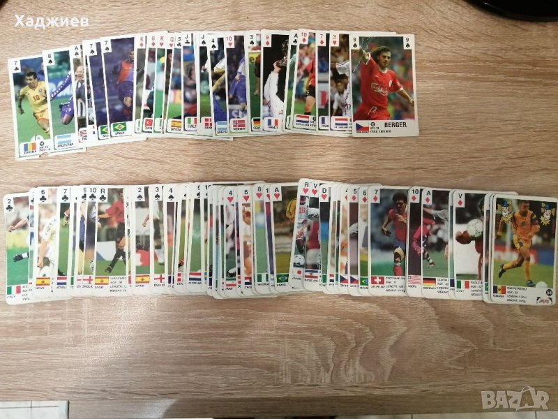 Колекционерски тестета карти за игра с футболисти , снимка 1