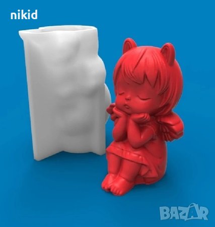 3D Момиче момиченце ангел силиконов молд форма фондан гипс свещ сапун декор, снимка 1