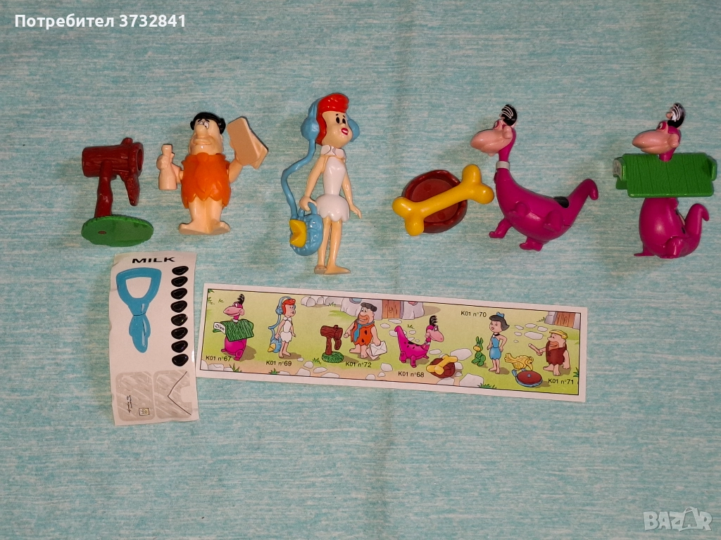 Семейство Флинтстоун редки Киндер фигурки от 2000 година Kinder The Flintstones, снимка 1