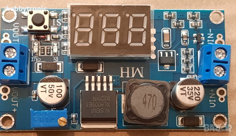 Повишаващ преобразувател с XL6009 и волтметър , снимка 1