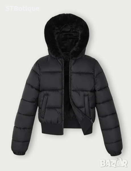 🧥 SOLOMATE от STBoutique – Дамско и тийнейджърско ватирано яке с качулка, снимка 1