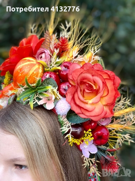  Диадема „Златна есен богата реколта“, снимка 1