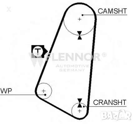 FLENNOR 4904 АНГРЕНАЖЕН РЕМЪК VW / AUDI 1.0; 1.3 Cat; 1.3; 1.1; 0.9; 1.0 Cat; 1.3 G40, OE 052109119 , снимка 1