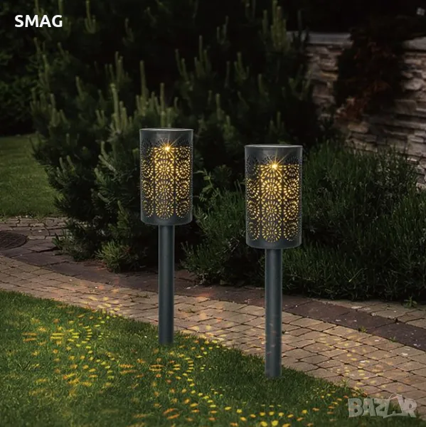 Соларен фенер лед лампа LED релефна мандала 29.5см S_1236422, снимка 1