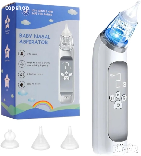 Чисто нов запечатан Бебешки назален аспиратор, електрически дълготрайни USB акумулаторни бебешки..., снимка 1