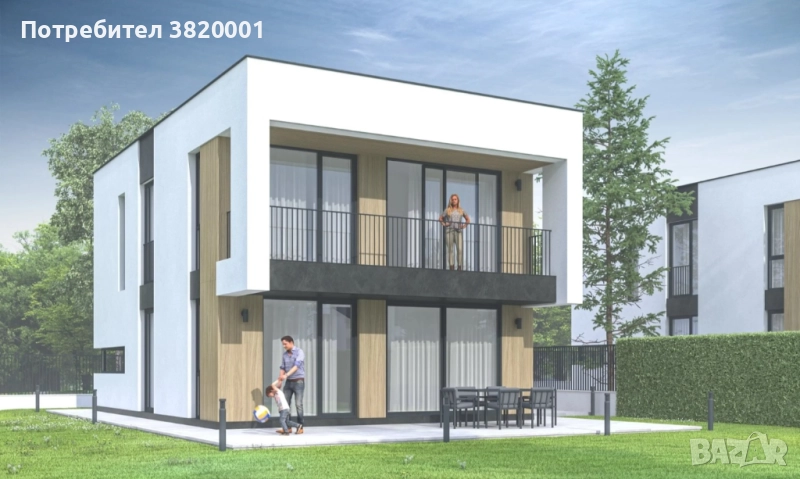 Двуетажна къща в затворен комплекс с. Близнаци, снимка 1