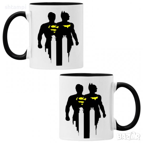 Чаша DC Batman & Superman,Керамична Чаша, Кафе Чай, Игра,Изненада,Подарък,Повод,Празник,Рожден Ден, снимка 1
