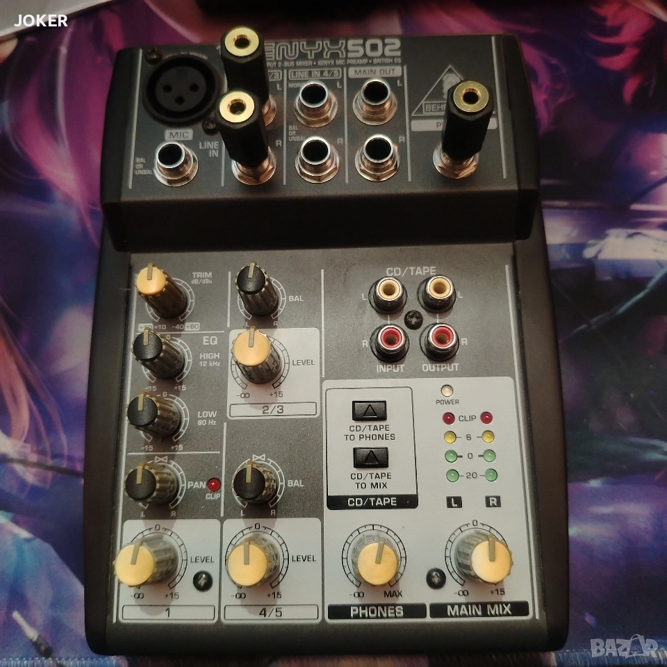 BEHRINGER Xenyx 502 – малък 5-канален миксер,, снимка 1
