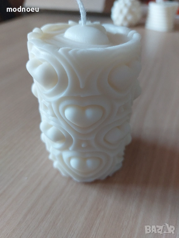 Голяма свещ Сърца, снимка 1