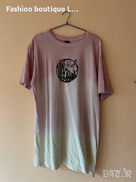 Bershka Широка хипарска тениска с знака на мира 😇, снимка 1