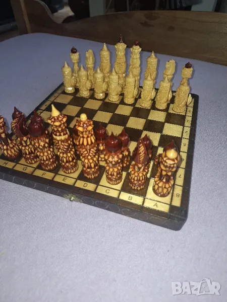 ръчно изработен дървен шах, снимка 1