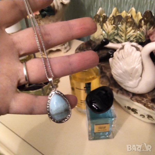 Авторско колие с естествен ларимар , снимка 1