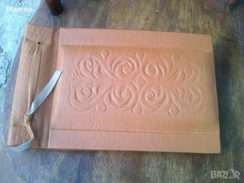 Стар кожен албум за снимки, снимка 1