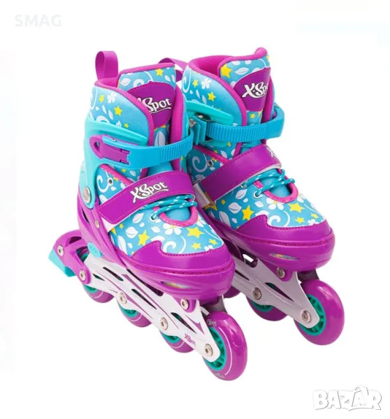 Ролери в розови и сини шарки 34-37 S_1180150, снимка 1