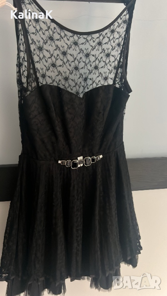 Черна къса рокля Кики Рики, снимка 1