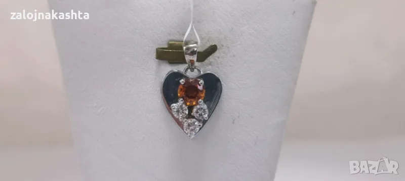 Златна висулка с Гранат и Брилянти-1,74гр/18кр, снимка 1