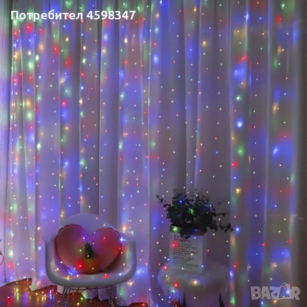 Коледни лампички с 300Led лампи 3 метра на 3 метра , снимка 1