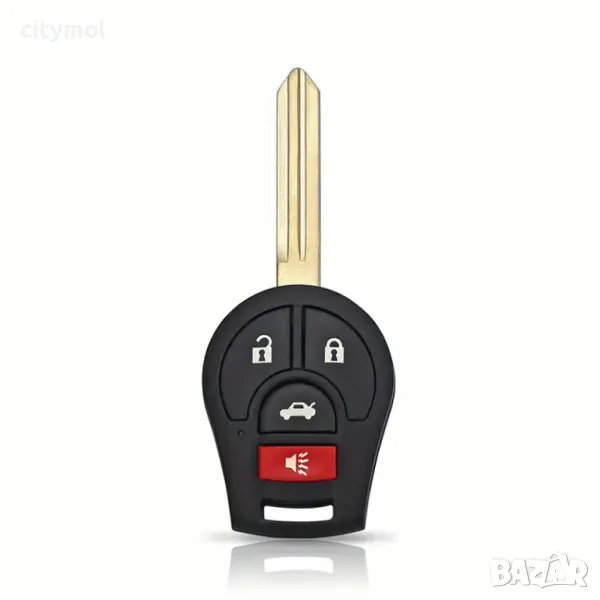 Кутийка за ключ с 4 бутона и острие за Nissan Note, Micra, Juke, Duke, Pathfinder, NV и др., снимка 1