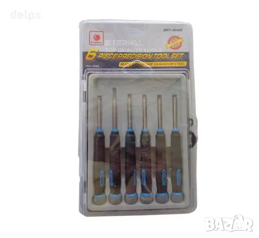 Торкс отвертки комплект 6бр. T6-T15x40mm, снимка 1